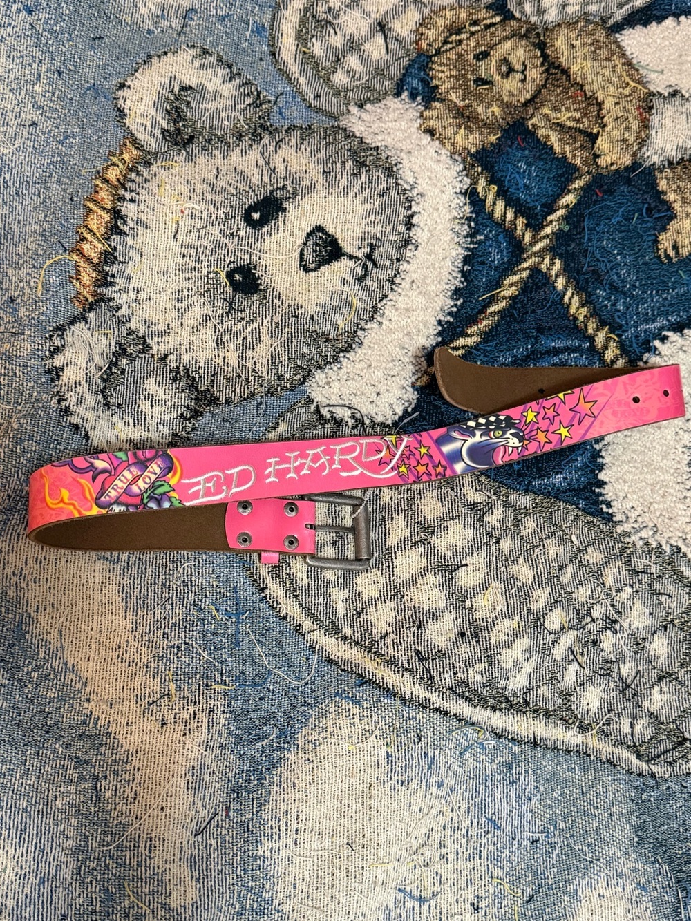 True Vintage y2k ed hardy belt